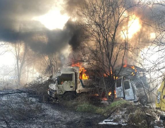 Türkiyədə yanğın nəticəsində 30 avtomobilə zərər dəyib - VİDEO