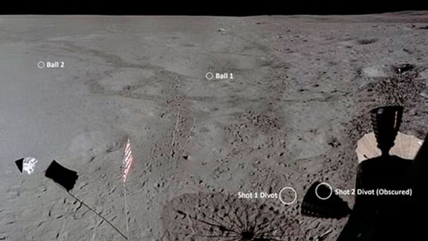 На Луне нашли пропавший 50 лет назад мяч для гольфа