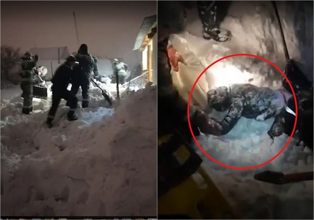 10 saat qar yığının altında qalan qadın xilas edildi - VİDEO