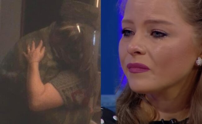 Aparıcımız Vətən müharibəsinə gedən ərinə QOVUŞDU - FOTO