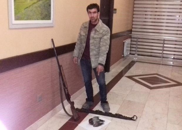 Hacıqabulda qanunsuz ov edən şəxs saxlanıldı