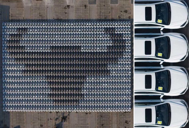 750 avtomobildən ibarət nəhəng mozaika yaradıldı - FOTO