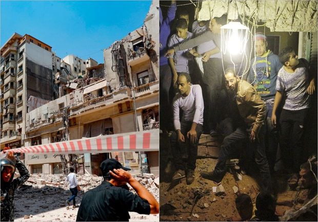 Qahirədə üç mərtəbəli bina çökdü: Ölən və yaralananlar var - VİDEO