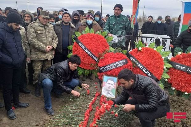 Vətən müharibəsində şəhid olan kiçik çavuş Sabirabadda dəfn edildi - FOTO