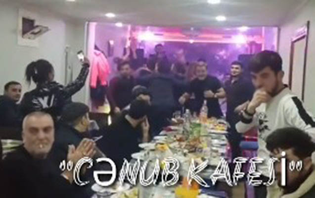 Sevgililər Gününü kafedə qeyd edən 15 nəfər cəzalandırıldı - Video