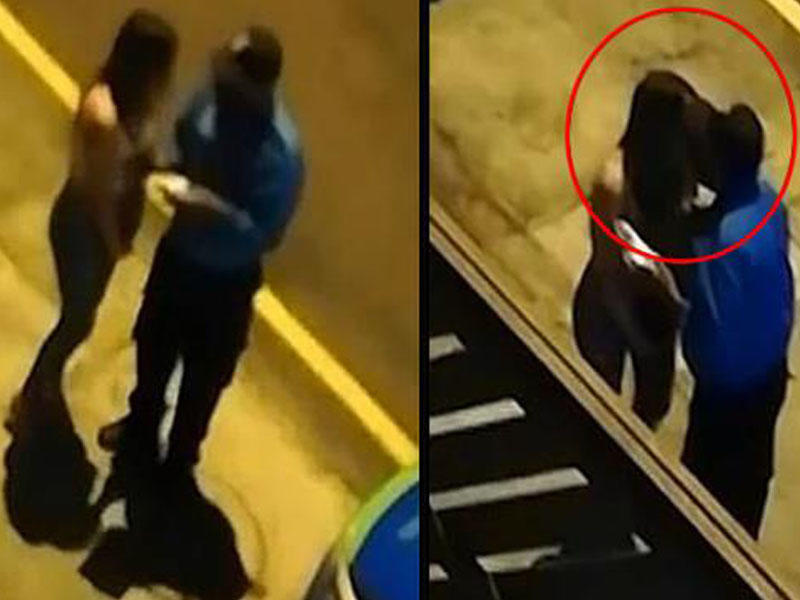 Karantini pozan qız cərimə yazılmasın deyə polisi öpdü, kameraya düşdü - VİDEO - FOTO