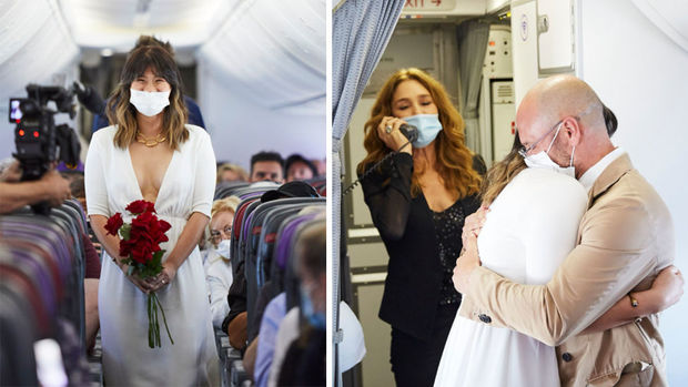 Nikahlarını 12 min metr hündürlükdə bağladılar - FOTO