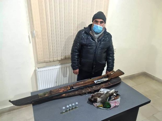Qanunsuz ov edən şəxs saxlanılıb