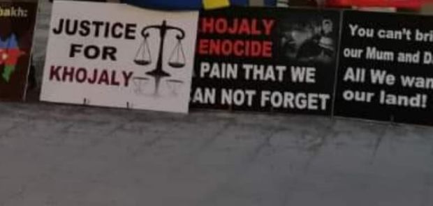 Stokholmda “Xocalıya ədalət!” plakatları yerləşdirilib - FOTO