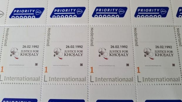 Niderlandda üzərində “Xocalıya ədalət!” yazılmış poçt markaları buraxılıb