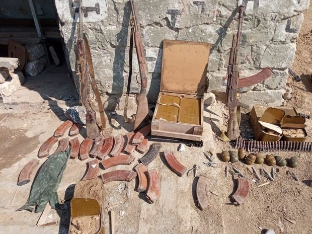 Полиция Лачина обнаружила оставленные армянами боеприпасы