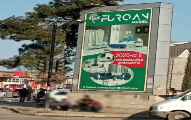 Cəlilabadda Heydər Əliyevin fotosunun yerinə mebel reklamı vurdular-RƏZALƏT…