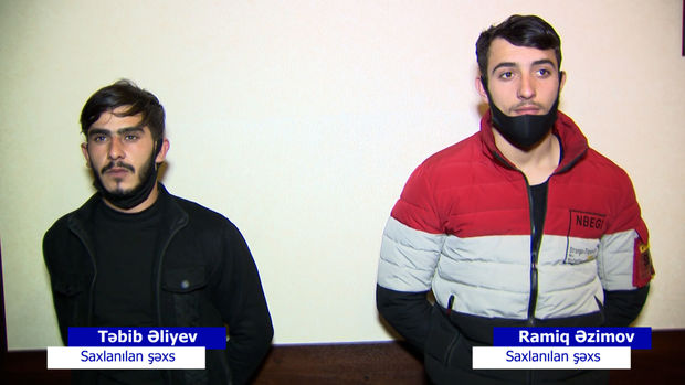Bakıda soyğunçuluq edən şəxslər saxlandılar - VİDEO