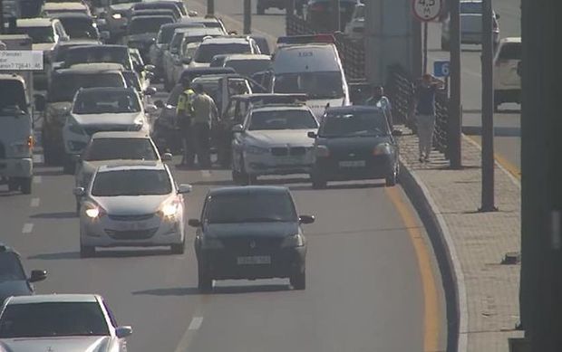 Кадры аварии на проспекте Зии Буниятова - ВИДЕО