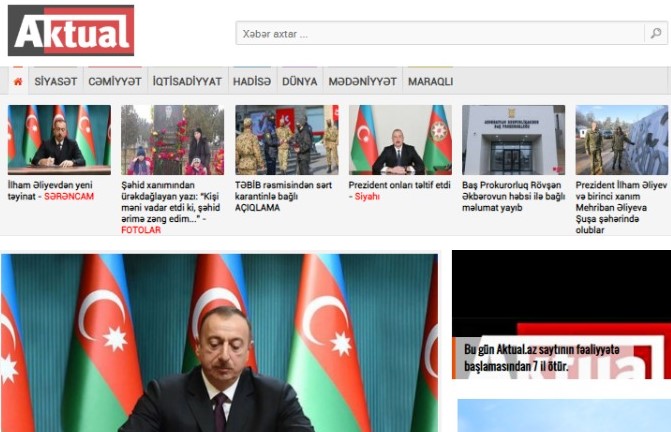 Bu gün Aktual.az saytının fəaliyyətə başlamasından 7 il ötür