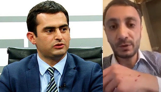 Ermənistanda nazir jurnalisti döydü - VİDEO