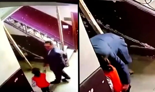 Qadın müşahidə kamerasının sayəsində uşağı pedofildən xilas etdi - VİDEO