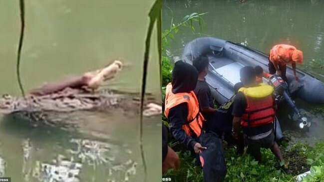 Timsah yeniyetməni dostlarının gözü önündə SÜRÜYÜB APARDI