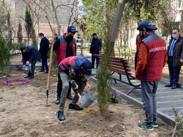 Şəhid İbrahim Abdullayevin valideynlərinin yaşadığı həyət abadlaşdırıldı