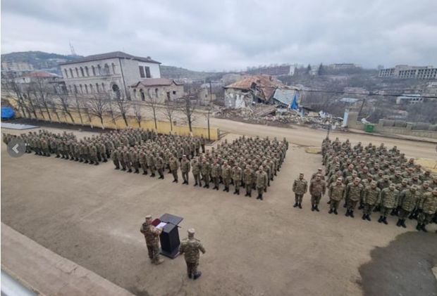 Hərbçilər 31 Mart soyqırımı gününü Şuşada andı - VİDEO