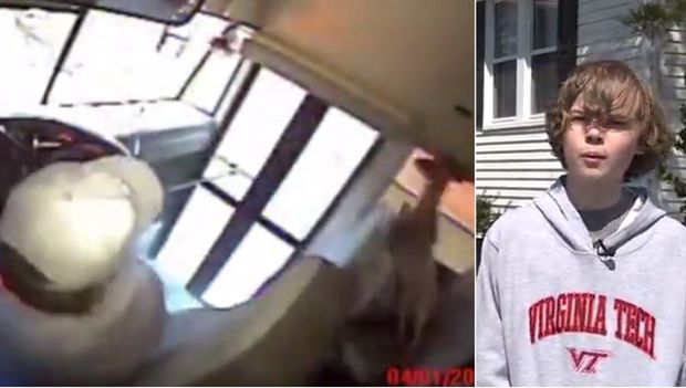 Олень пробил лобовое стекло школьного автобуса и оказался в салоне - ВИДЕО