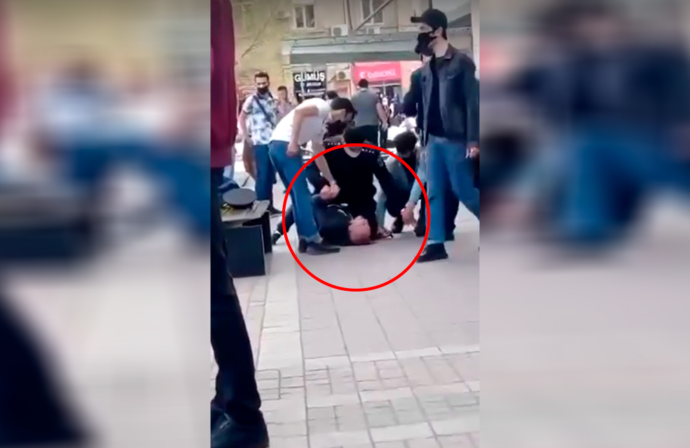 Bakıda maska cəriməsindən yayınmaq istəyən şəxsdən ağlagəlməz addım - ŞOK VİDEO