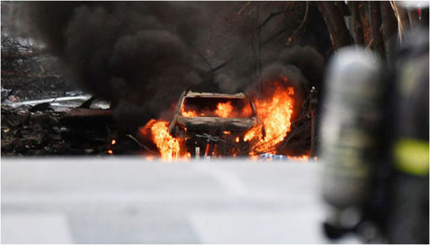 İrəvanın mərkəzində avtomobil partladı: Ölənlər var