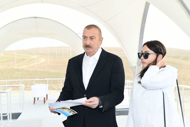 İlham Əliyev və Mehriban Əliyeva təməlqoyma mərasimində - YENİLƏNİB + FOTO/VİDEO