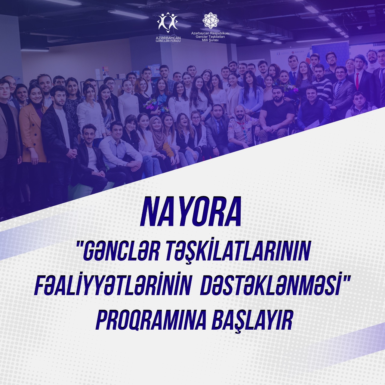 “Gənclər Təşkilatlarının Fəaliyyətlərinin Dəstəklənməsi” proqramı başlayır