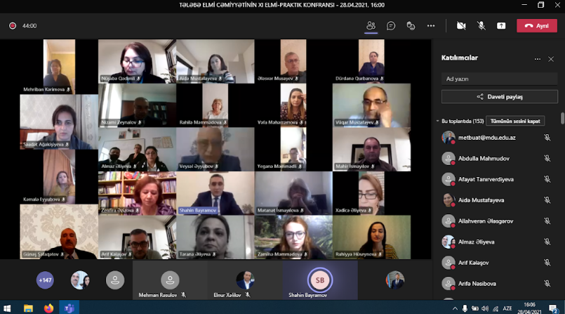 Mingəçevir Dövlət Universitetində Tələbə Elmi Cəmiyyətinin XI elmi-praktik konfransı keçirilib