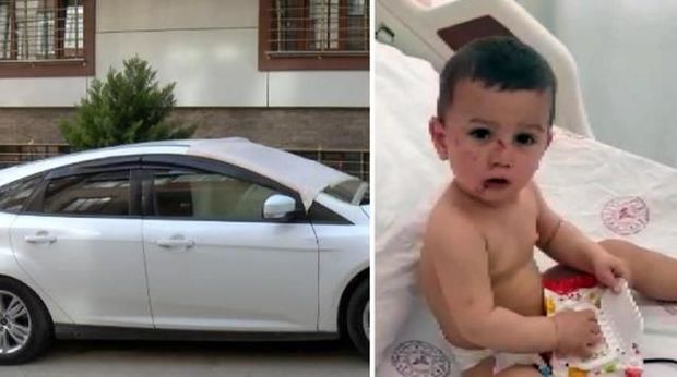 Altıncı mərtəbədən maşının oturacağına düşdü - FOTO