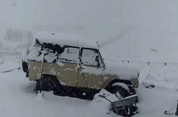 Soyuq hava Qusardan da yan keçmədi: Rayona qar yağıb - FOTO/VİDEO