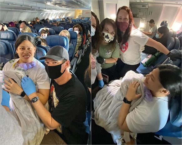 Hamilə olduğunu bilməyən sərnişin təyyarədə doğdu - FOTO/VİDEO