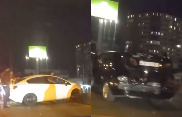 Bakıda zəncirvari qəza: Beş avtomobil toqquşdu - VİDEO