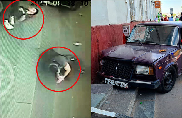 Moskvada sürücülük vəsiqəsi olmayan 17 yaşlı gənc qəza törətdi: Altı yaralı - VİDEO