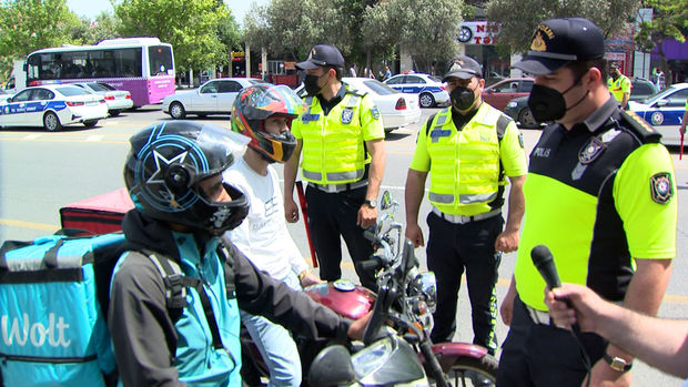 Sumqayıtda yol polisi reyd keçirib: Moped sürücüləri cərimələndi - FOTO/VİDEO