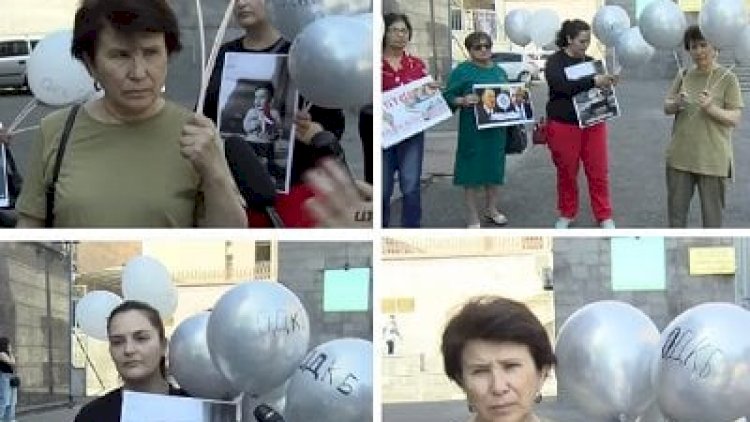 Rusiyanın Ermənistandakı səfirliyi qarşısında etiraz aksiyası keçirildi