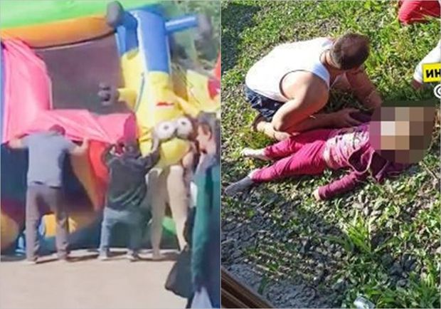 Rusiyada faciə: Havaya qalxan batutdan iki azyaşlı yerə çırpıldı - FOTO/VİDEO