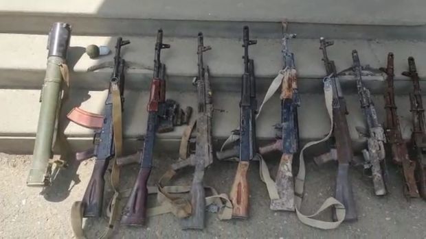 В Ходжавенде обнаружено брошенное армянами оружие - ФОТО