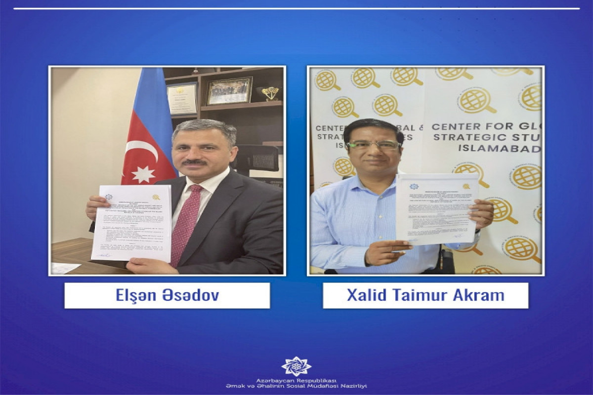 Azərbaycan və Pakistan sosial müdafiə məsələləri üzrə qarşılıqlı təcrübə mübadiləsi həyata keçirəcək