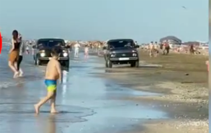 Novxanı çimərliyində “avtoşluq” edən “Niva” sürücüləri saxlanıldı - VİDEO