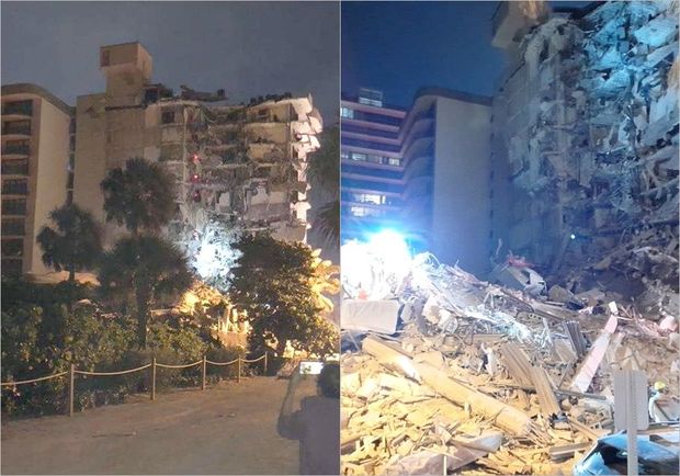 Floridada çoxmərtəbəli bina uçdu - FOTO/VİDEO