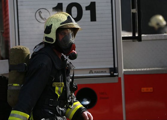 Masazırda açıq ərazidə kol-kos və təkər tullantıları yanır