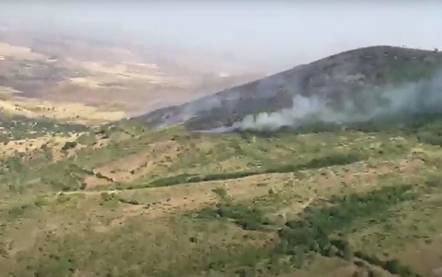 В направлении Гадрута горит лесополоса - ВИДЕО