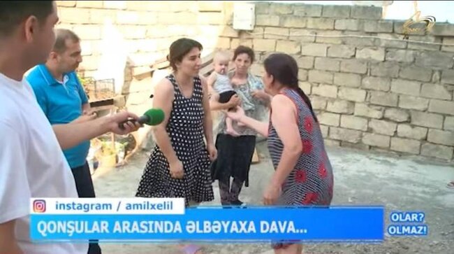 Bakıda qonşular arasında əlbəyaxa dava - VİDEO