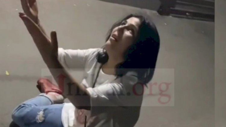 Bakıda narkotikin təsirində olan qadın görün nə etdi - VİDEO