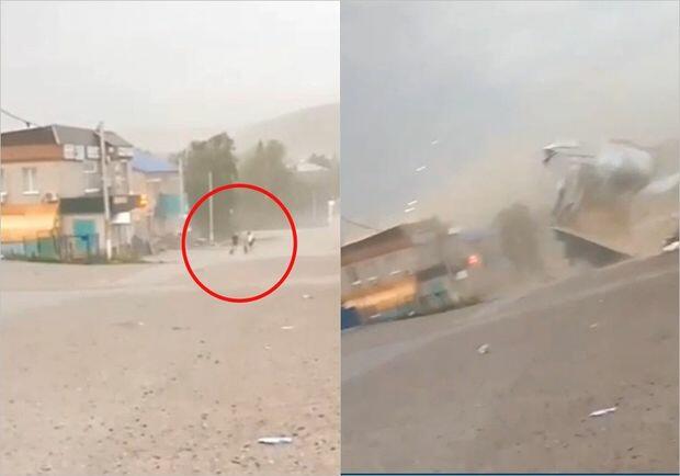 14 yaşlı qız güclü qasırğanın qopardığı damın altında qaldı - FOTO/VİDEO