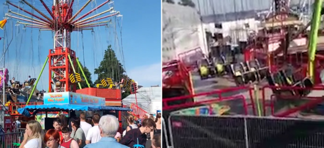 Əyləncə parkında QORXUNC ANLAR: Attraksion insanların üzərinə düşdü, yaralılar var - FOTO-VİDEO