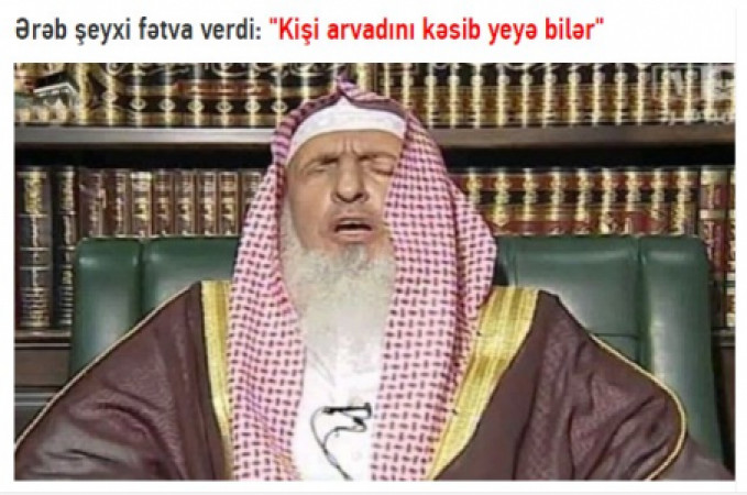 Ərəb şeyxi fətva verdi: 