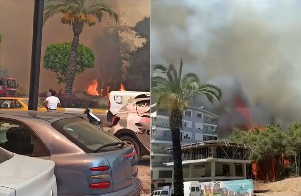 Antalyada meşə yanğınları yaşayış məntəqələrinə keçib – FOTO/VİDEO
